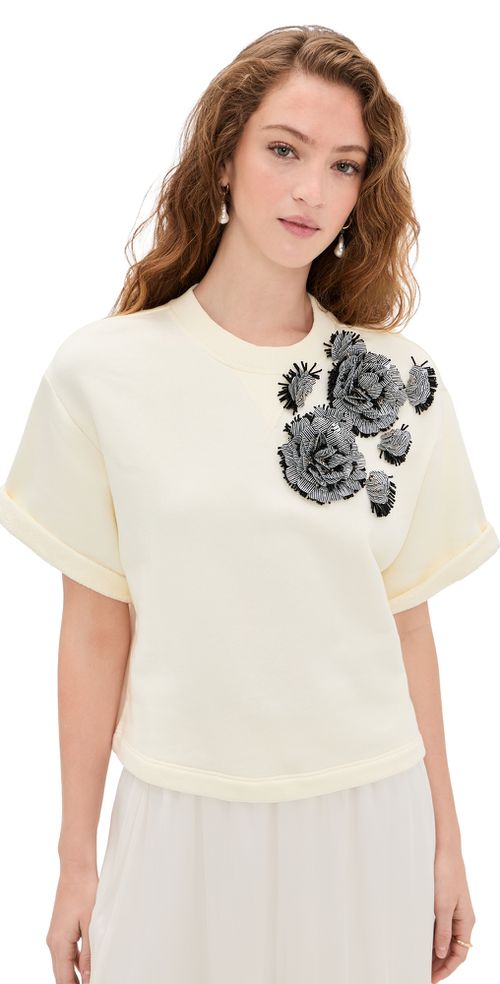 Cove Top with Embroidery Creme