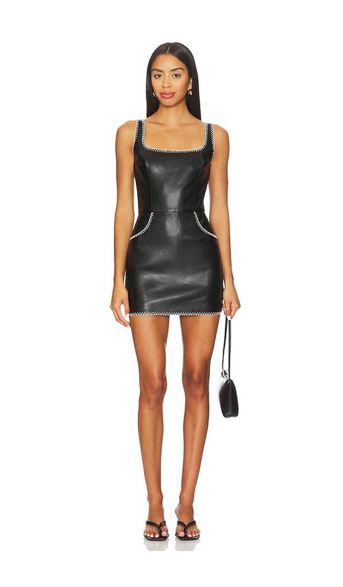 Amanda Uprichard Ginger Skort Romper in Black.  XS. Also in L, M