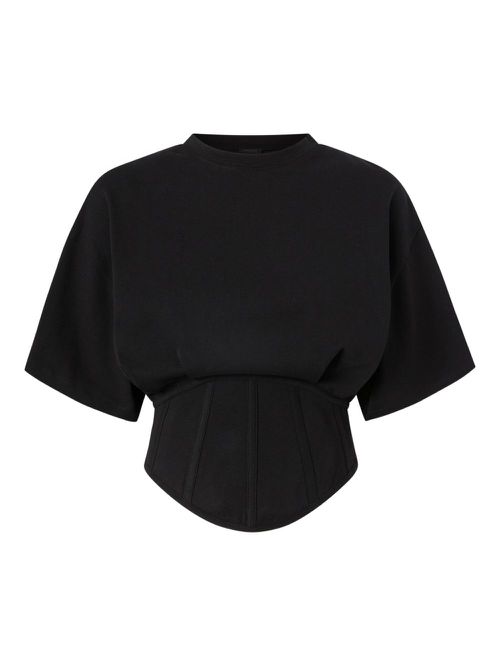 PINKO corset-bodice T-shirt - Black