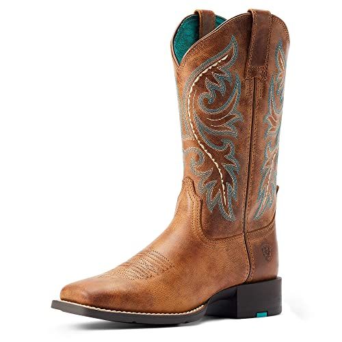 Ariat BMVY9 Womens Round Up Back Zip Western Boot Desert Sand