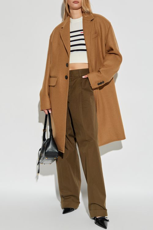 Wool Coat, Women's, Beige