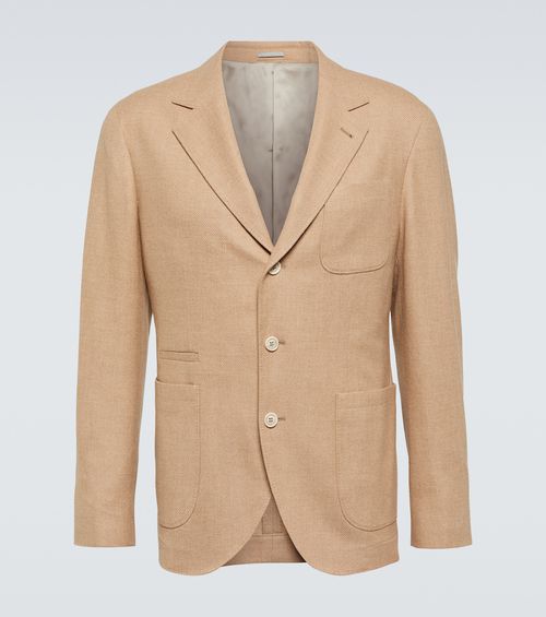 Wool, cashmere, and silk blazer