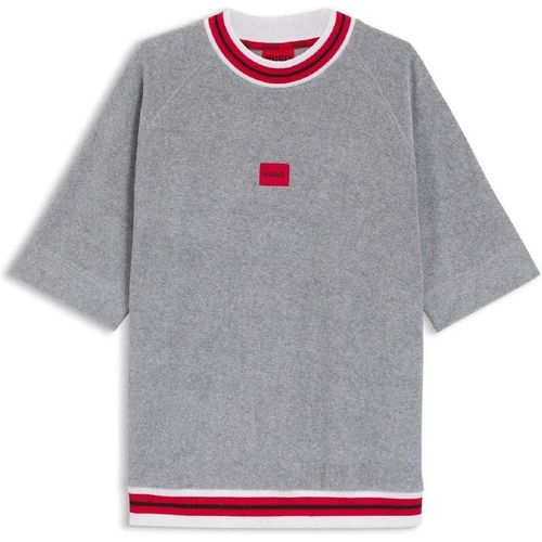 Hugo Mens Short Sleeve Sweatshirt in Grey - Sma