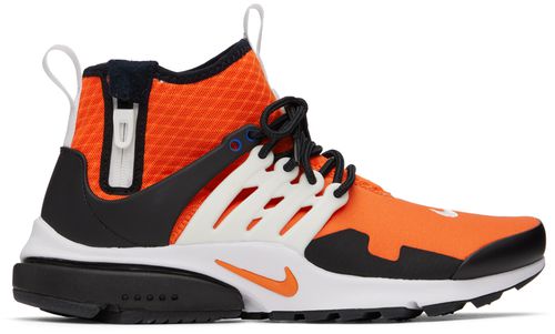 Orange & White Air Presto Mid Utility Sneakers