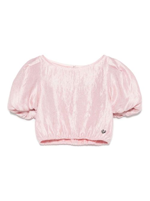 Metallic-effect blouse - Pink