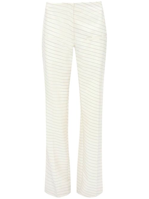 Diagonal-stripe straight-leg trousers - Neutrals