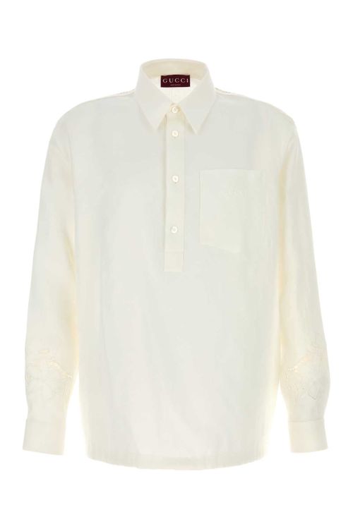 Linen Polo Shirt — White