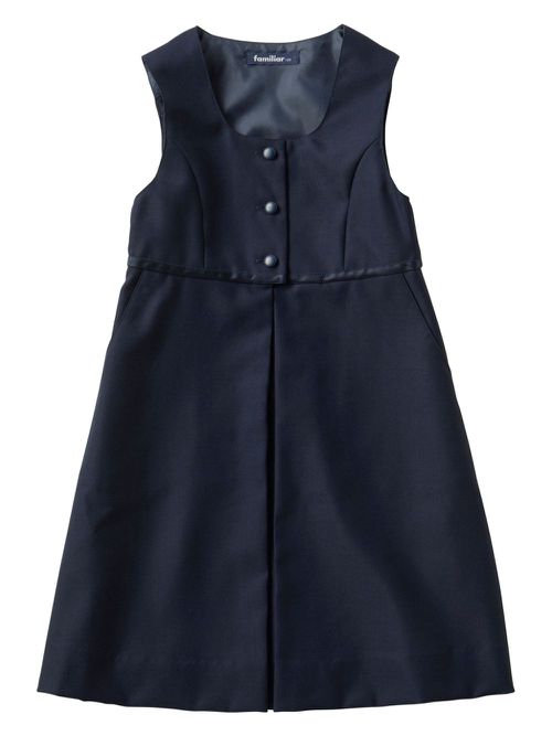 Sleeveless wool midi dress - Blue