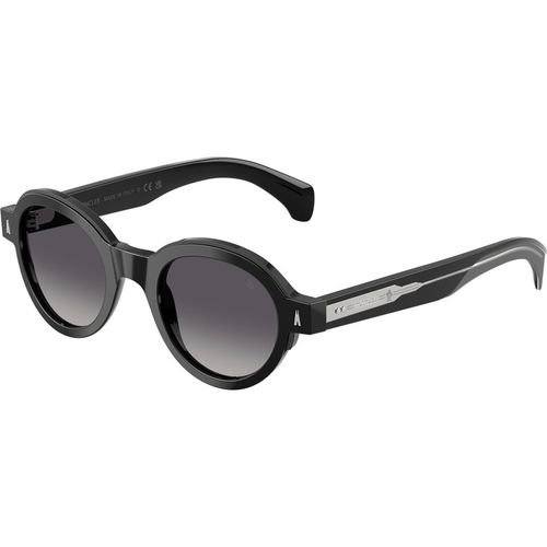 Moncler Unisex Moncler ME6003 RONDOSA 3001T3 Gafas de sol Acetato Negro Gris Redonda Polarizado
