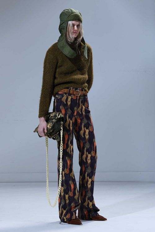 R13 Jane Jean - Wild Camo Velveteen Brown