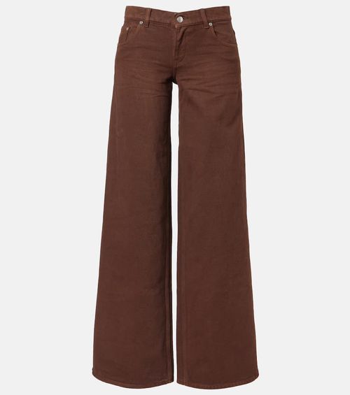 Low-rise wide-leg jeans