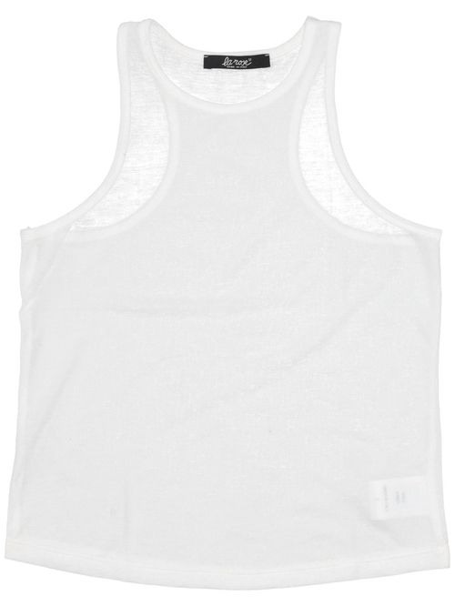 White Cotton Cropped Tank Top
