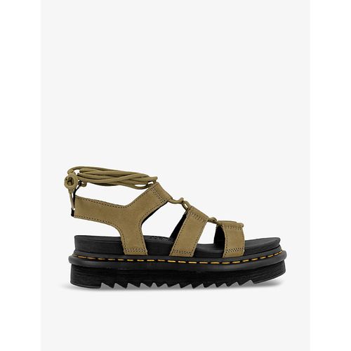 Womens Muted Olive Nartilla Gladiator Leather Sandals 3