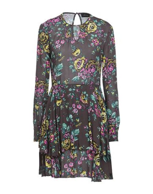 Woman Mini dress Dark brown Size 2 Viscose