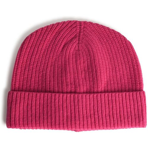 Seven Gauge Fuchsia Wool Beanie