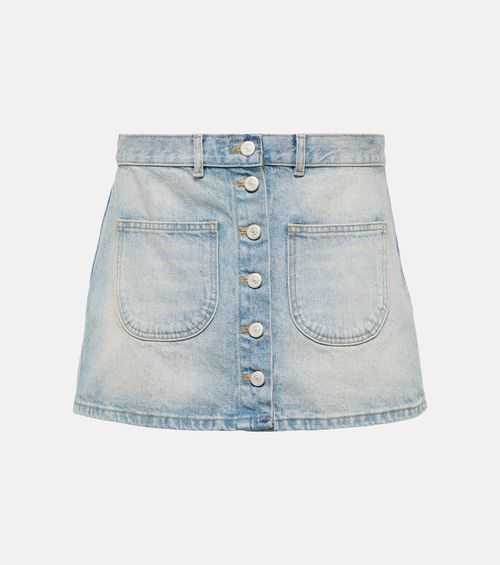 Courrèges Multiflex denim miniskirt