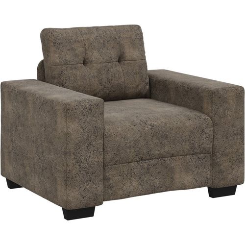Dark Grey Faux Leather Sofa Chair 59 cm