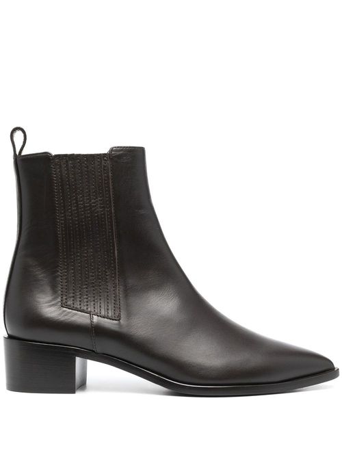 Olivia leather ankle boots - Brown