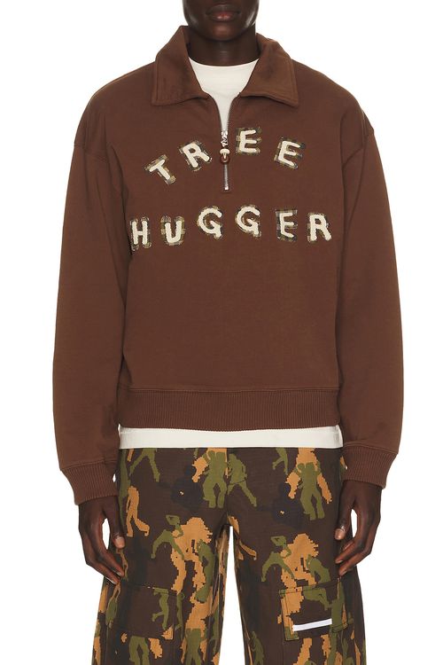 Story mfg. Geo Pullover in Brown Tree Hugger - Brown. L also in M, XL/1X