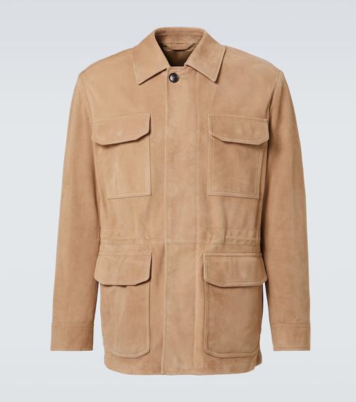 Suede field jacket