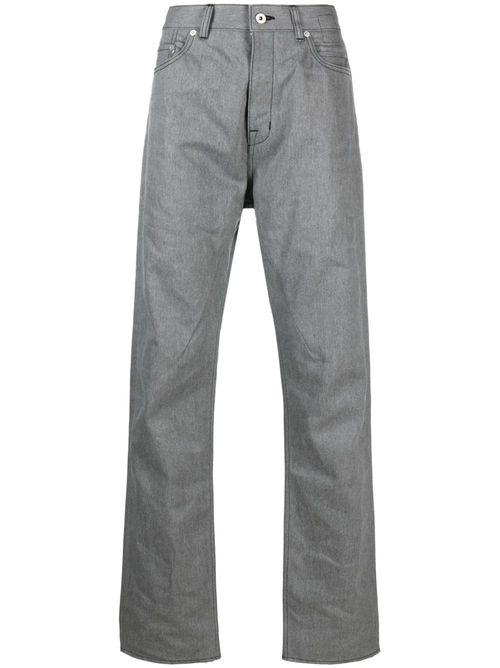 Straight-leg cotton jeans - Grey