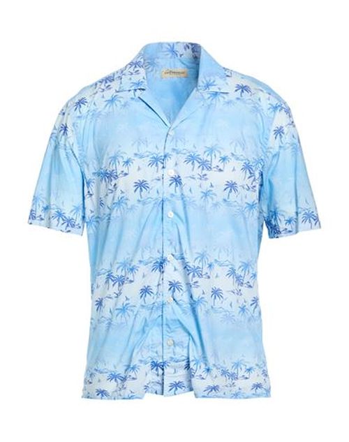 Man Shirt Azure Size L Cotton