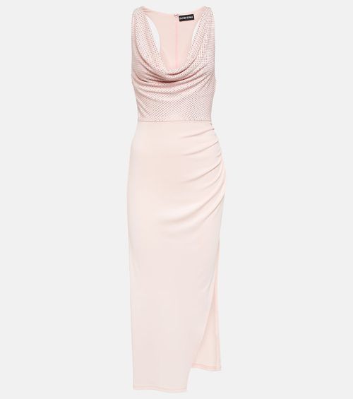 Crystal-embellished midi dress