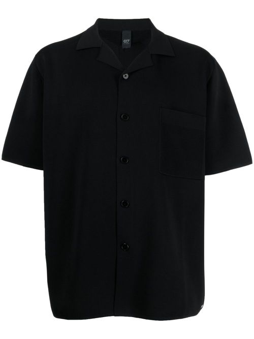 Patch-pocket button-up shirt - Black