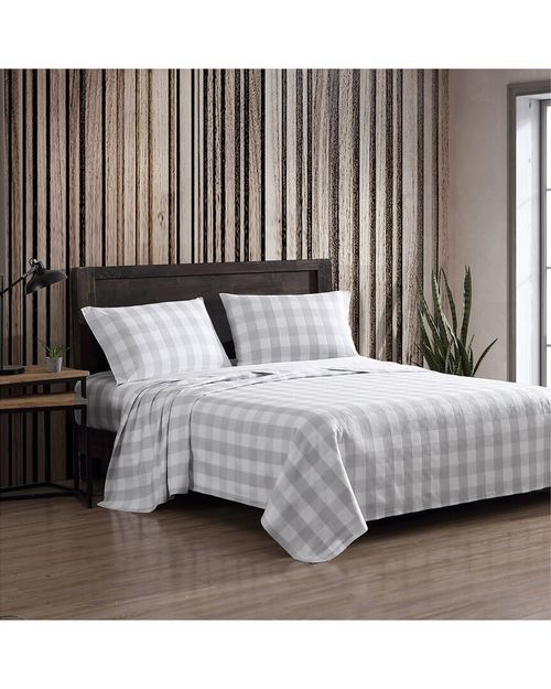 Lakehouse Plaid 100% Cotton Flannel Sheet Set