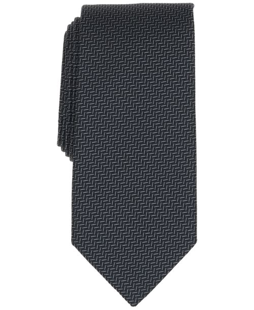 Men's Galine Herringbone Classic Tie - Black