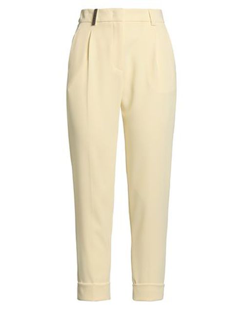 Woman Pants Pastel yellow Size 6 Polyester