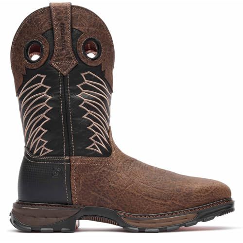 Durango® Maverick XP™ Steel Toe Waterproof Western Work Boot, Chocolate Safari Elephant Blk