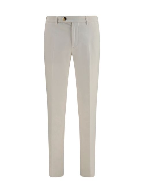 Dyed Cotton Trousers — White