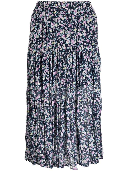 Floral-print pleated skirt - Pink