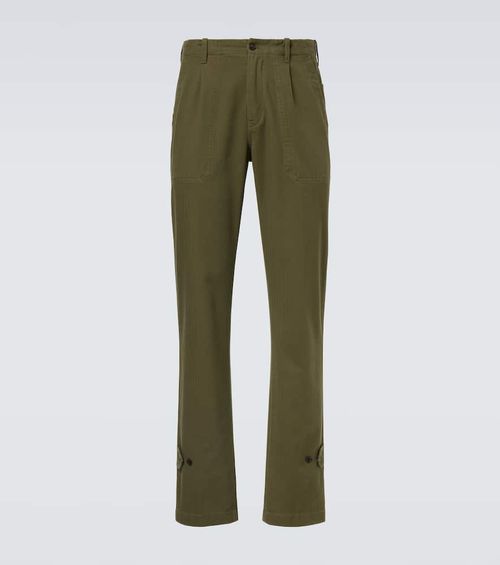 Cotton straight pants