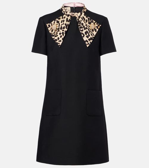 Crepe Couture bow-detail minidress