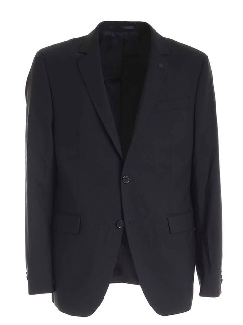 Two-buttons jacket in black