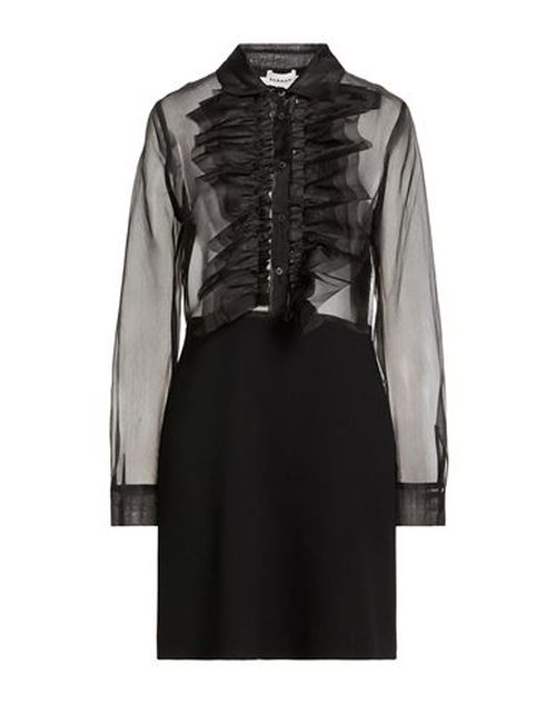 P. a.r. o.s. h. Woman Mini dress Black Size M Silk, Virgin Wool, Polyamide, Elastane