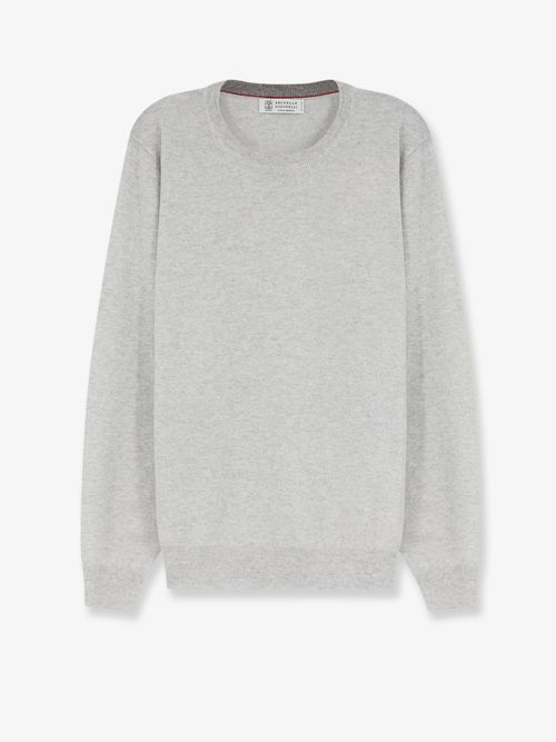 Cashmere Crew Neck Sweater — Gray