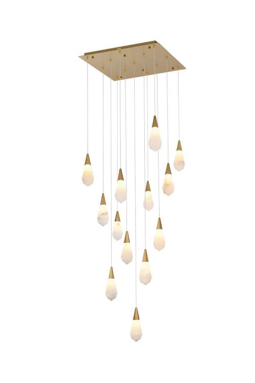 Satin Gold LED Pendant from the Amora Collection