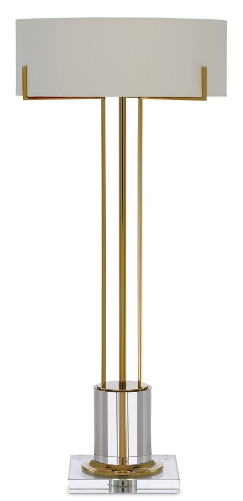 Polished Brass Clear LED Table Lamp from the Winsland Collection