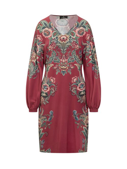 Floral Print Suit in Viscose Blend