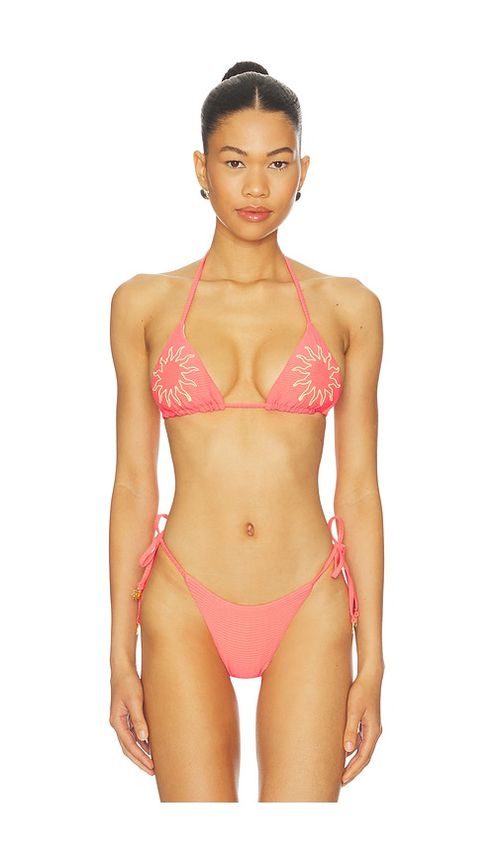 Maaji Sunset Punch Balmy Bikini Top in Fuchsia. - M also in