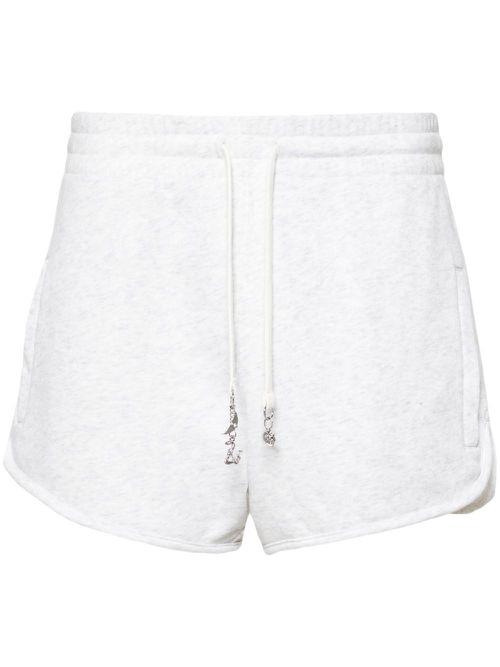 Logo-charm cotton mini shorts - Grey