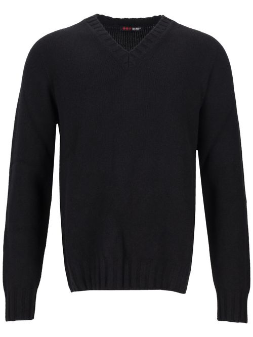 Black V Neck Knit Sweater