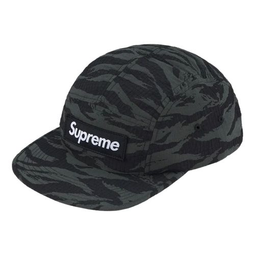 SS26 Tiger Camo Ripstop Camp Cap 'Black'