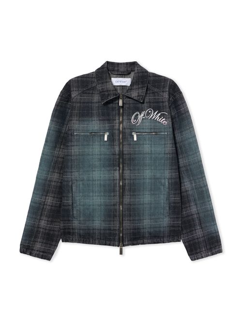 Check Jacquard Skate Coach Denim Jacket