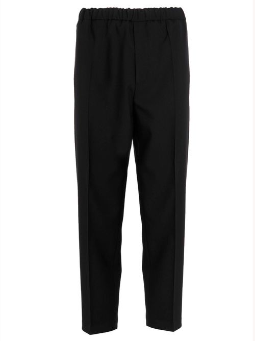 Gabardine Trousers — Black