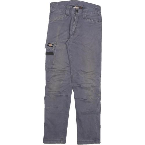 DICKIES Mens Cotton Blend Grey Regular Straight Trousers W28 L30 Workwear