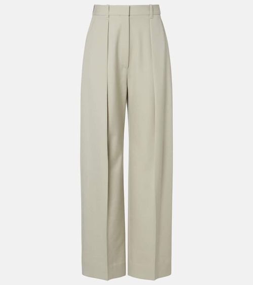 High-rise wide-leg pants